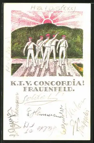 Künstler-AK Frauenfeld, Studentische Vereinigung K.I.V. Concordia