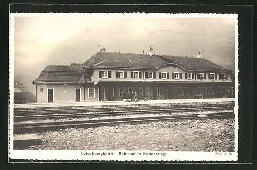 AK Kandersteg, Blick auf den Bahnhof