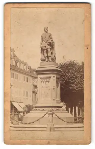 Fotografie unbekannter Fotograf, Ansicht Offenberg, Statue Sir Francis Drake