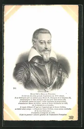 AK Crillon, Feldherr unter Henry IV
