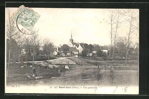 AK Saint-Just, Vue générale, Teilansicht vom Ort