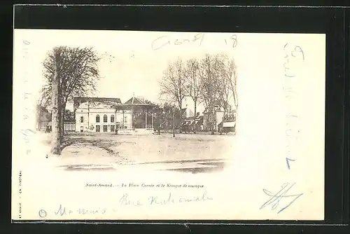 AK Saint-Amand, La Place Carrée et le Kiosque de Musique