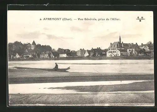 AK Apremont, Vue Générale, prise de l'Allier, Teilansicht