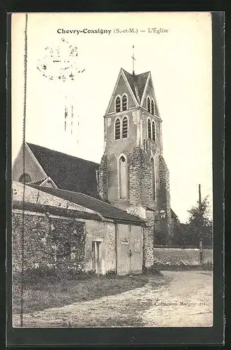 AK Chevry-Cossigny, L'Église, Blick auf die Kirche
