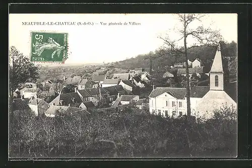 AK Neauphle-le-Chateau, Vue générale de Villiers