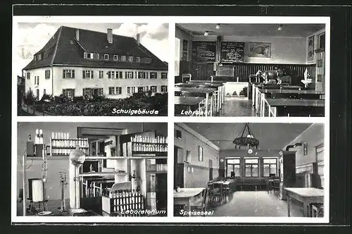AK Aulendorf, Schulgebäude, Lehrsaal, Laboratorium, Speisesaal