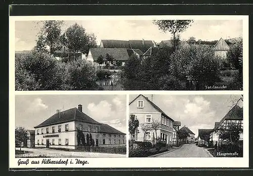 AK Hilkersdorf i. Itzgr., Gasthaus und Brauerei von Bernhard Bock, Hauptstrasse