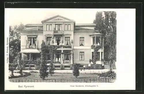AK Bad Pyrmont, Hotel Seebohm am Altenauplatz 5
