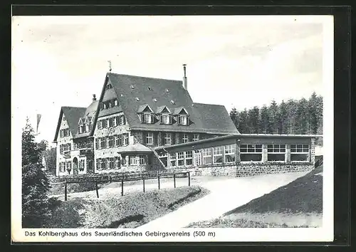 AK Dahle i. W., Kohlberghaus des Sauerländischen Gebirgsvereins