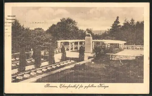 AK Barmen, Ehrenfriedhof für gefallene Krieger