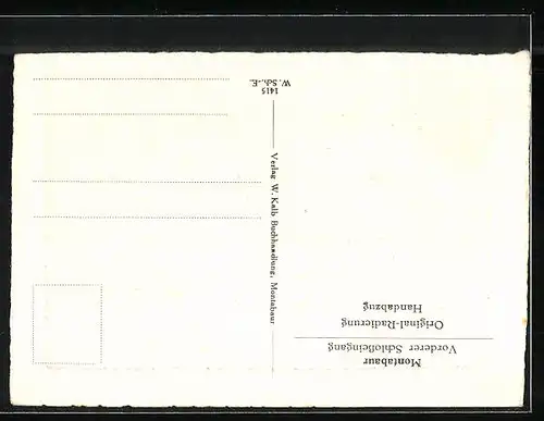 Künstler-AK Montabaur, vorderer Schlosseingang