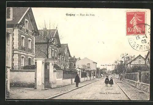 AK Gagny, Rue du Parc, Strassenpartie