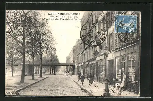 AK La Plaine-St-Denis, Avenue du President Wilson