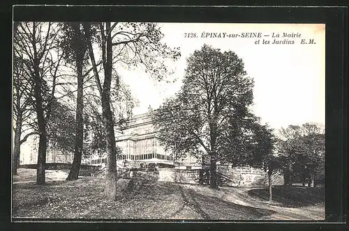 AK Epinay-sur-Seine, La Mairie et les Jardins