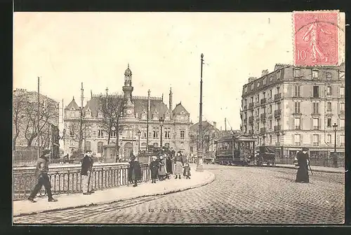 AK Pantin, Entree du Pont de Pantin et Tramway