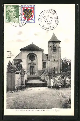 AK Le Vert-Galant, L'Eglise, Blick auf die Kirche