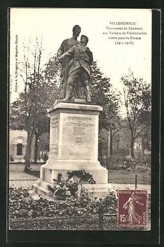 AK Villemomble, Monument du Souvenir aux Enfants de Villemomble morts pour la France