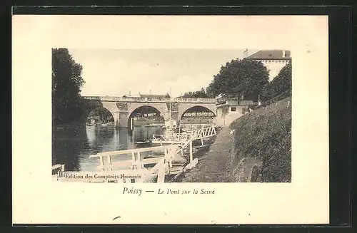 AK Poissy, Le Pont sur la Seine