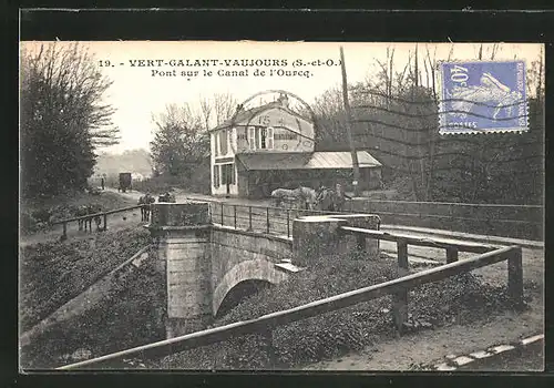 AK Vert-Galant-Vaujours, Pont sur le Canal de l'Ourcq