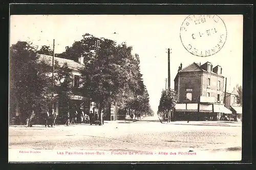 AK Pavillons-sous-Bois, Fourche de P-villons - Allee des Pecheurs