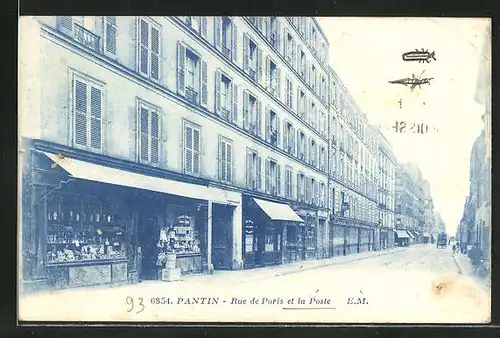 AK Pantin, Rue de Paris et la Poste