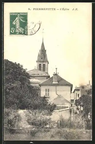 AK Pierrefitte, L'Église, Teilansicht mit Kirche