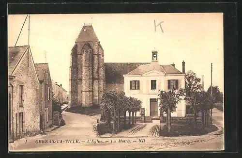 AK Cernay-la-Ville, L'Eglise, La Mairie