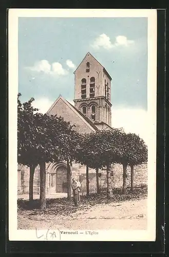AK Verneuil, L'Eglise, Ansicht der Kirche