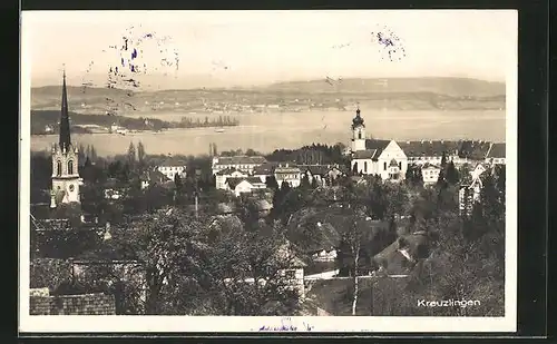 AK Kreuzlingen, Panorama des Ortes
