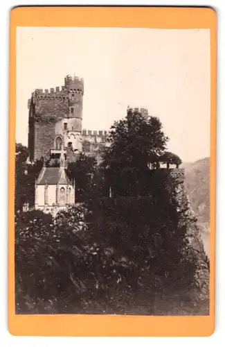 Fotografie Th. Creifelds, Cöln, Ansicht Trechtingshausen, Schloss Rheinstein