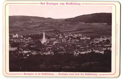 Fotografie Friedrich Weinberger, Bad Kissingen, Ansicht Bad Kissingen, Blick vom Staffelsberg