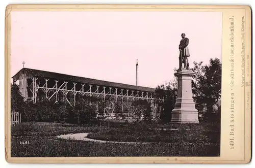 Fotografie Richard Banger, Bad Kissingen, Ansicht Bad Kissingen, Gradirbau & Bismarckdenkmal