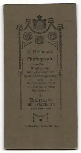 Fotografie A. Kulhanek, Berlin, Portrait Knabe in Anzug