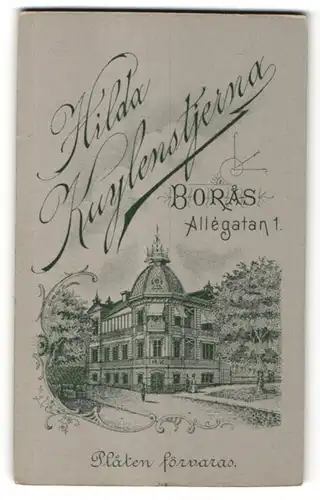 Fotografie Hilda Kuylenstjerna, Boras, Ansicht Boras, Atelier und Geschäftshaus Allegatan 1