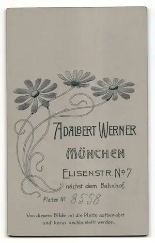 Fotografie Adalbert Werner, München, Portrait junge Dame mit Hochsteckfrisur