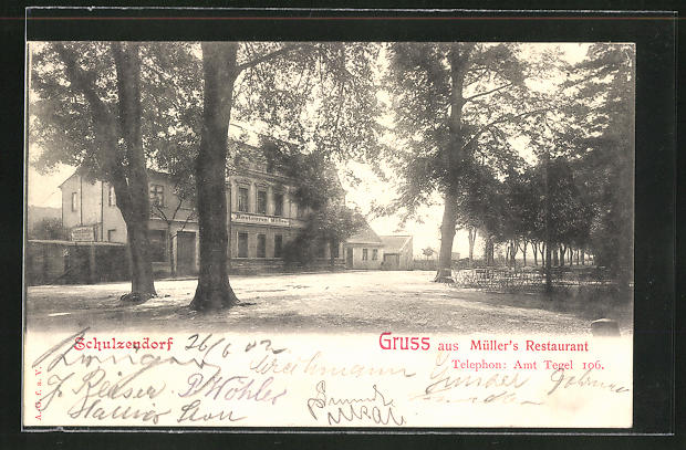 Ak Berlin Schulzendorf Muller S Restaurant Mit Garten Nr 8537035 Oldthing Ansichtskarten Berlin