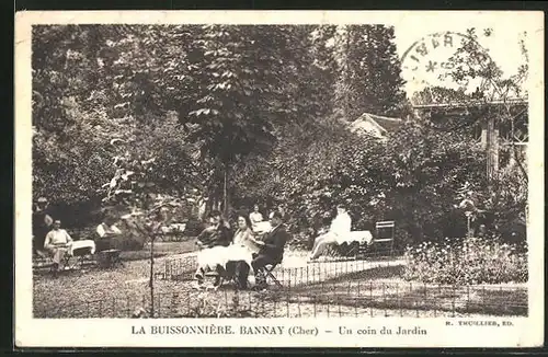 AK Bannay, La Buissonniere, Un Coin du Jardin