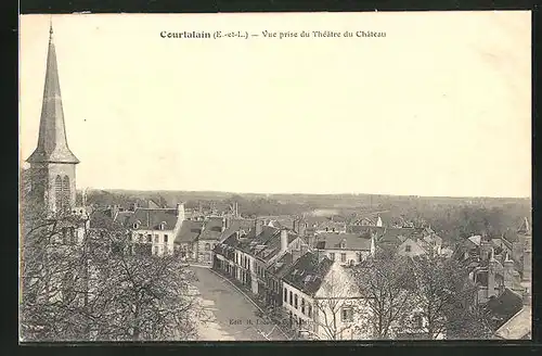 AK Courtalain, Vue prise du Théatre du Chateau