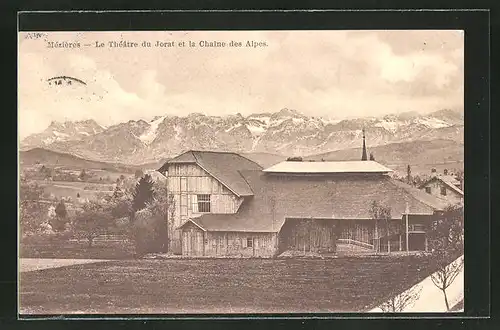 AK Mézieres, Le Théatre du Jorat et la Chaine des Alpes