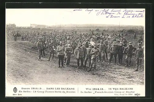 AK Banitza, French-Serbian Camp, War 1914-15