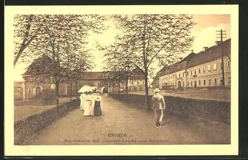 AK Ebrach, Marktplatz mit Gasthof Leicht und Forstamt