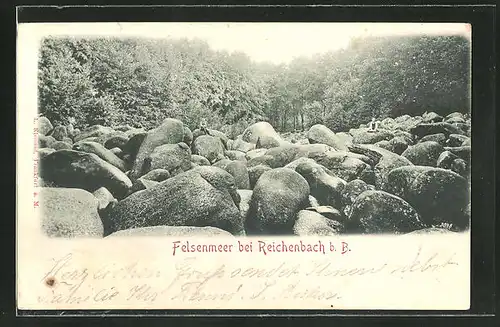 Relief-AK Reichenbach b.B., Felsenmeer