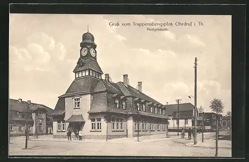 AK Ohrdruf, Truppenübungsplatz, Postgebäude
