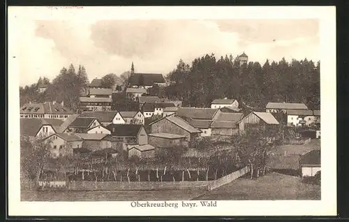 AK Oberkreuzberg, Ortsansicht mit Kirche