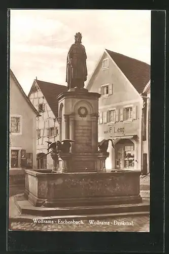 AK Wolframs-Eschenbach, Partie am Wolframs-Denkmal