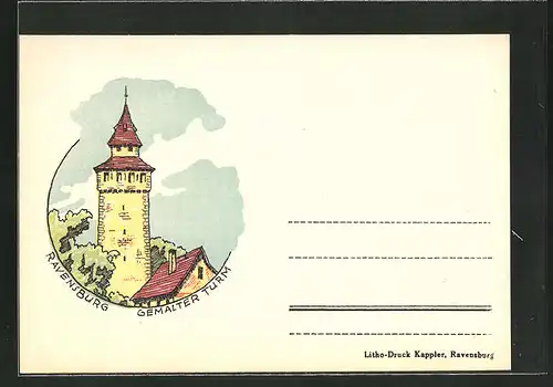 AK Ravensburg, Gemalter Turm