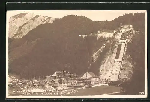 AK Altjoch / Kochelsee, Walchenseekraftwerk im Bau