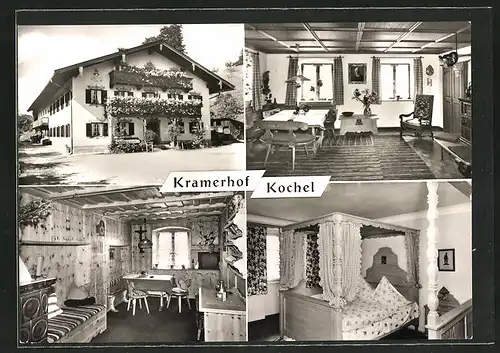 AK Kochel am See, Hotel Kramerhof, verschiedene Ansichten