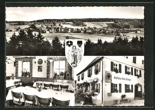 AK Thannhausen, Gasthaus Ellinger, Ortspanorama