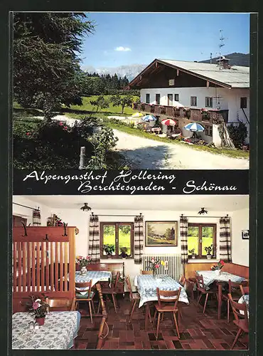 AK Berchtesgaden-Schönau, Alpenwirtschaft Hammerstiel, Innenansicht Gastraum
